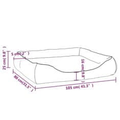 Vidaxl Pasja postelja temno modra 105x80x25 cm umetno usnje