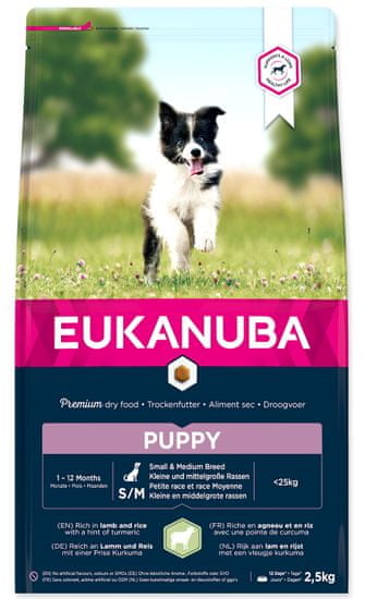 Eukanuba hrana za psa Puppy Small & Medium Breed Lamb 2,5 kg