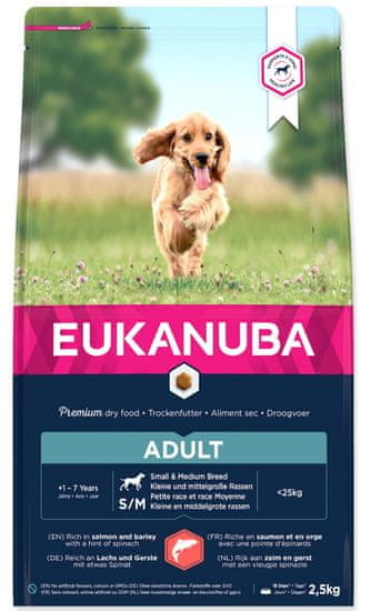 Eukanuba hrana za psa Adult Small & Medium Breed Salmon 2,5 kg