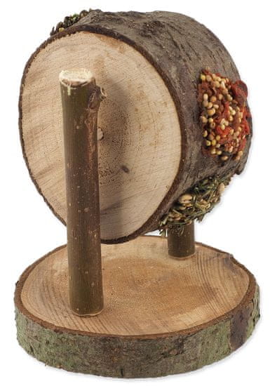 NATURE LAND Nibble priboljšek za glodavce, leseno kolo s korenjem, peteršiljem in prosom, 2x 200 g