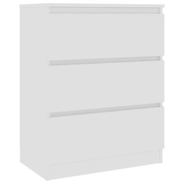 Vidaxl Komoda bela 60x35x76 cm konstruiran les