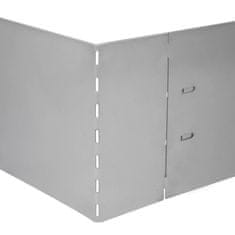 Vidaxl Set 10 kosov ograde iz fleksibilnega pocinkanega jekla 100 x 15 cm