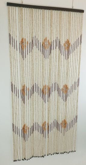 Zavesa proti mrčesu, zavesa za na vrata, zavesa za muhe, lesena, mere 90 x 200 cm, sortirani designi