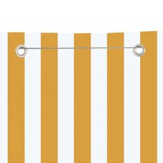 Greatstore Zaslon za balkon, rumeno-bel, 80x240 cm, tkanina Oxford