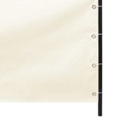 Greatstore Balkonski paravan, krem, 120x240 cm, tkanina Oxford