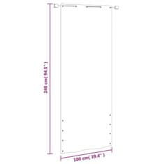 Vidaxl Balkonsko platno krem 100x240 cm tkanina Oxford