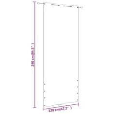 Vidaxl Balkonsko platno terakota 120x240 cm tkanina Oxford