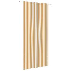 Vidaxl Balkonsko platno rumeno in belo 120x240 cm tkanina Oxford