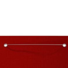 Greatstore Zaslon za balkon, rdeč, 140x240 cm, tkanina Oxford