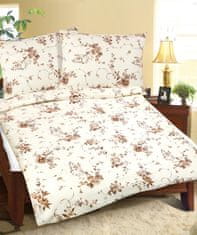 Flanelno posteljno perilo - 140x220, 70x90 cm - Rose