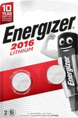 Energizer Lithium baterija CR2016, 2 kosa
