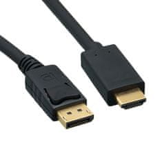 Northix DisplayPort v HDMI - pozlačen 1,8 m 