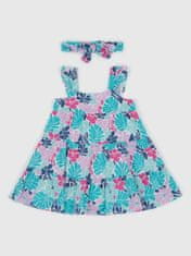Gap Dojenčki květované Obleka s čelenkou 0-3M
