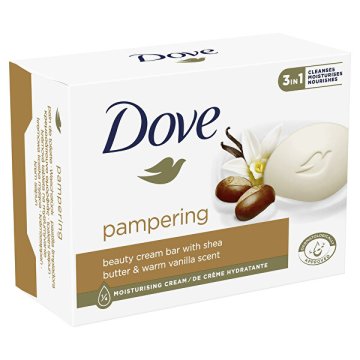 Dove Pure ly Pampering kremna tableta Karitejevo maslo in vanilija 90 g