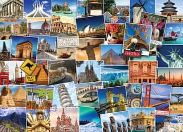 EuroGraphics Puzzle World Travel Puzzle - Ves svet 1000 kosov