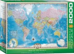 EuroGraphics Puzzle Zemljevid sveta 2000 kosov