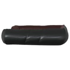Greatstore Pasja postelja črna in rjava 105x80x25 cm umetno usnje