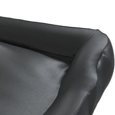 Greatstore Pasja postelja črna 80x68x23 cm umetno usnje
