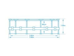 Bestway Steel Pro Max 3,66 x 1 m + Kartušna filtracija + lestev DAZ544