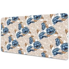 Decormat Namizna podloga Blue flowers 90x45 cm 