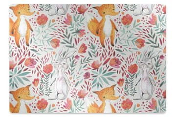Decormat Podloga za zaščito tal Fox and rabbit