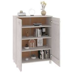 Vidaxl Omara za čevlje HAMAR bela 85x40x108 cm trdna borovina