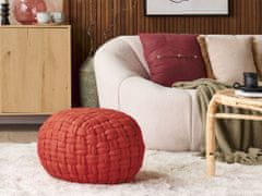 Beliani Žametni stolček 45 x 35 cm rdeč HOPA