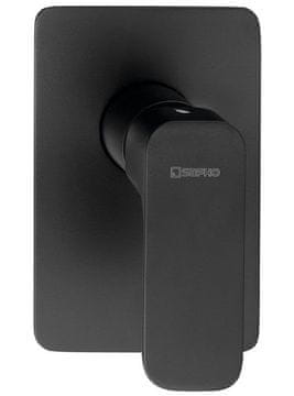 SAPHO SPY Vgradna Prha, Črni Mat, 1 Izhod, Medeninasta Eleganca