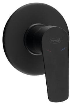 AQUALINE Podomitkovna Tuš Baterija LOTTA, 1 Izstop, Črna Mat