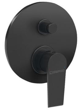 SAPHO Podometna prha KAI, črna mat, 2 izhoda