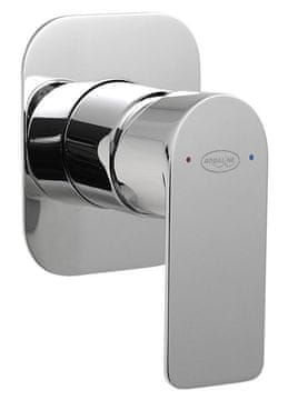 AQUALINE AQUALINE DAPHNE Podometna Tuš Baterija, 1 Izhod, Krom Ploska Ročica