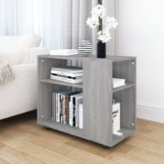 Vidaxl Stranska mizica siva sonoma 70x35x55 cm konstruiran les