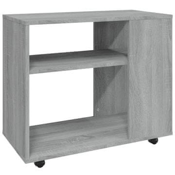 Vidaxl Stranska mizica siva sonoma 70x35x55 cm konstruiran les
