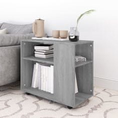 Vidaxl Stranska mizica siva sonoma 70x35x55 cm konstruiran les