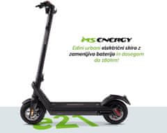 MS ENERGY e21 električni skiro, 500 W, do 90 km, LED, zložljiv, LCD zaslon, črn