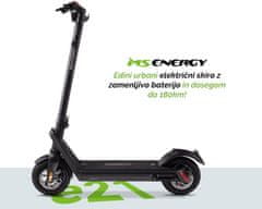 e21 električni skiro, 500 W, do 90 km, LED, zložljiv, LCD zaslon, črn