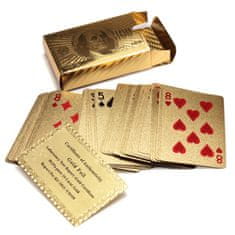 Northix Igralne karte – komplet kart iz 24-karatnega zlata, dolar 