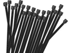 Verkgroup Kabelske vezice 100 kos črne 3,6x200mm