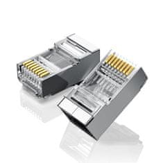 Ugreen RJ45 Ethernet kovinski vtič, 8P/8C, Cat.6, UTP (10 kosov)