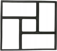 Korbi Velik plastični kalup za izdelavo betonskih tlakovcev – dimenzije 39 × 39 cm
