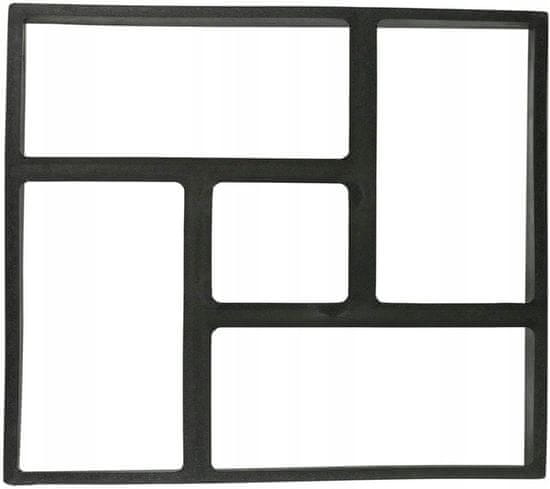 Korbi Velik plastični kalup za izdelavo betonskih tlakovcev – dimenzije 39 × 39 cm