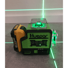 Huepar 10,8V univerzalni PRO P03CG 12 linijski zeleni laserski nivelir bluetooth