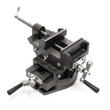 Wiltec Strojni križni primež 2-osni 100mm vrtljiv