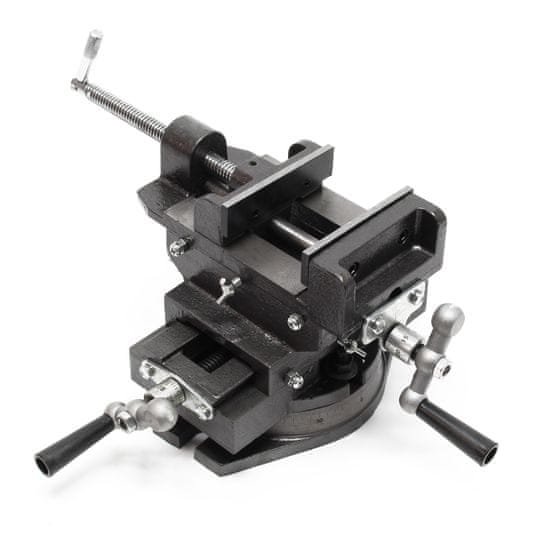 Wiltec Strojni križni primež 2-osni 100mm vrtljiv