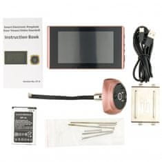 Secutek Digitalni pregledovalnik vrat TS-1603 - 4,3 LCD, IR, PIR Črna