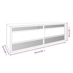 Vidaxl Terarij iz konstruiranega lesa 144x46x48 cm