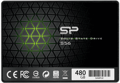 Silicon Power Slim S56 SSD disk, 480GB, 6,35 cm, SATA III 6GB/s, 3D TLC NAND (SP480GBSS3S56A25)