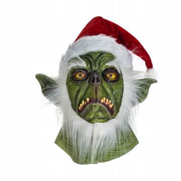 Korbi Profesionalna Lateks Maska Grinch za Pustni Bal