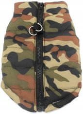 Korbi Jopiček za psa ali mačko, vzorec zelena camo, velikost XS