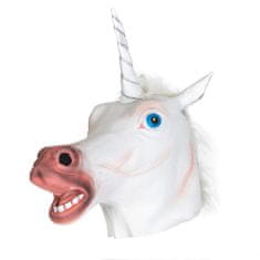 Korbi Profesionalna lateksna maska za glavo Unicorn